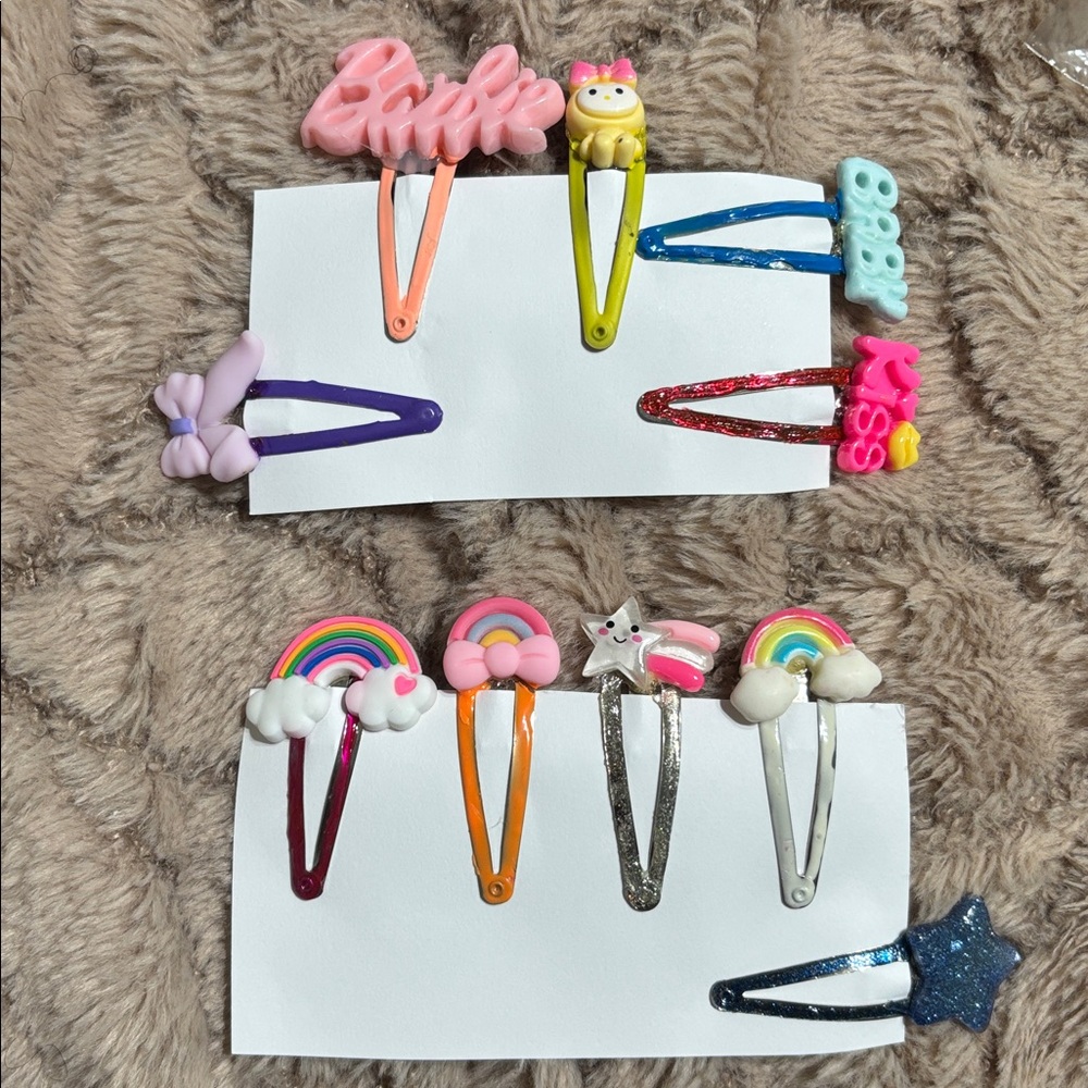 Cute Kids Colorful Hair Clips Set 1 (2 5 pcs sets)